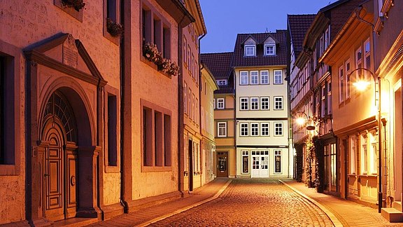 Abendliche Altstadt Mühlhausen, Foto: Tino Sieland Foto